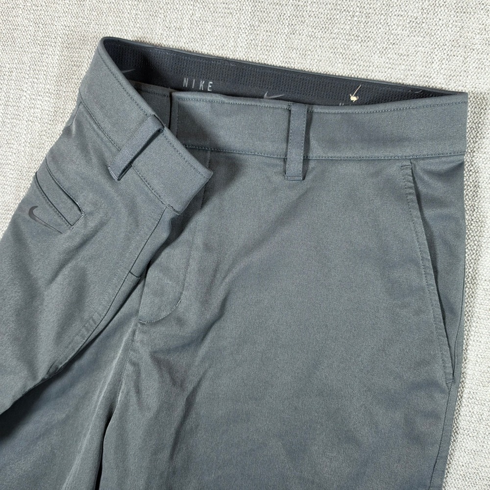 Nike‎ Golf Shorts Mens 34/7 Grey Herringbone Dri-FIT Flat Front FD5721-070